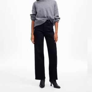 Madewell Black perfect vintage Wide Leg Jeans petite